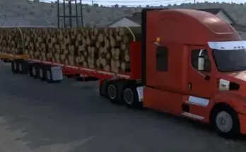 Flat Double Full Trailer with Loads of Goods v1.0
