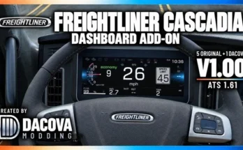Freightliner Cascadia Dashboard Addon v1.0