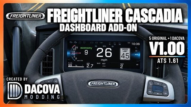 Freightliner Cascadia Dashboard Addon v1.0
