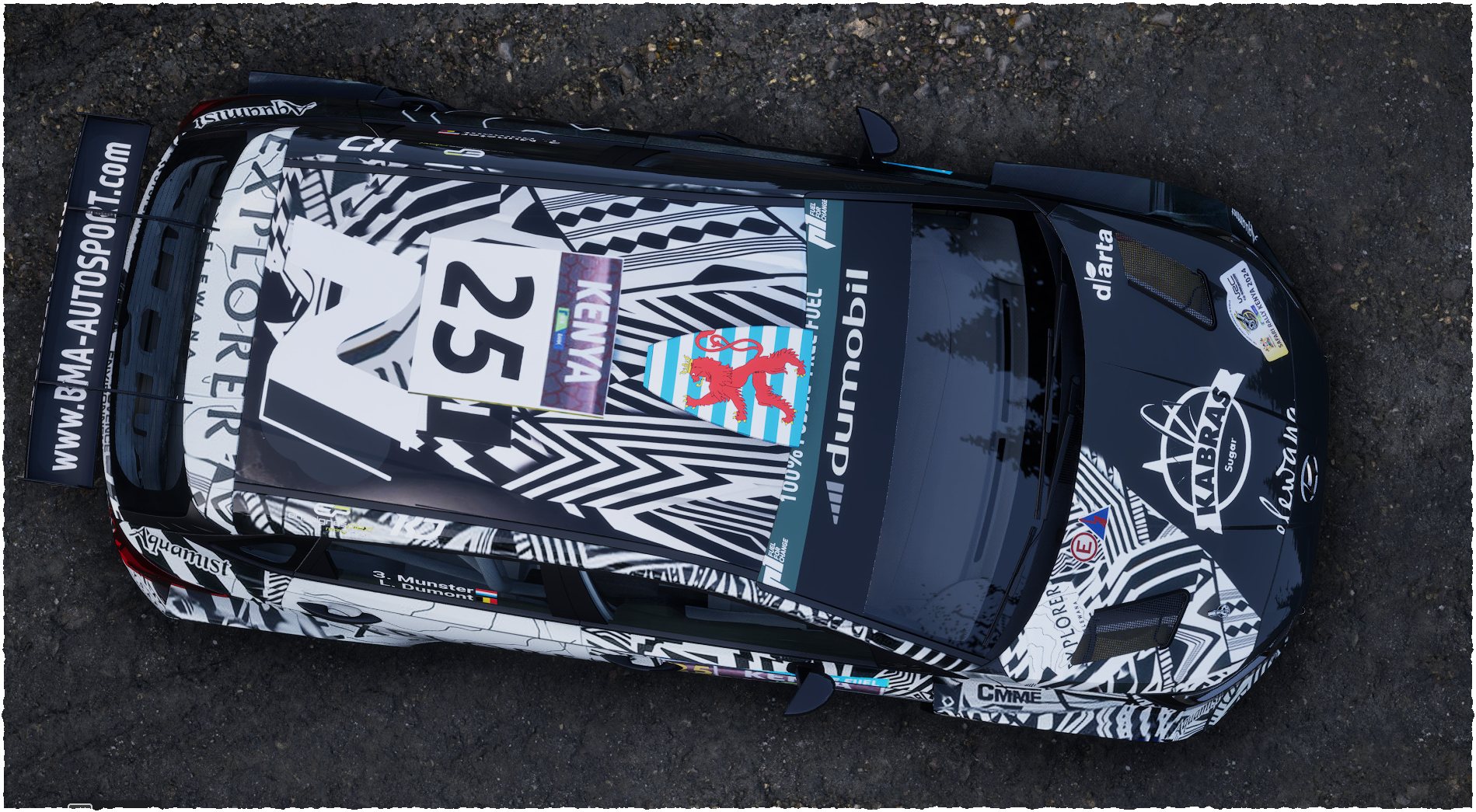 Hyundai I20 Zebra livery 25 Charles Munster5