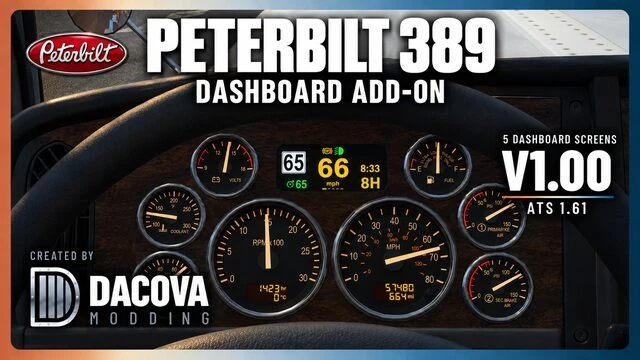 Peterbilt 389 Dashboard Addon v1.0