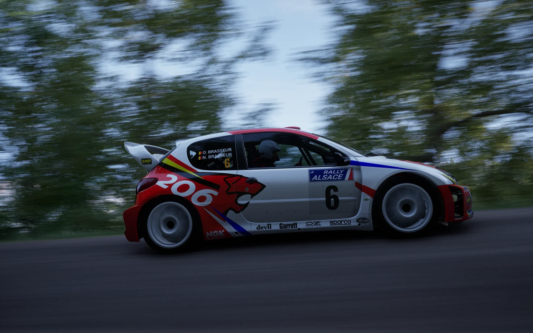 Peugeot 206 WRC adaptation livery 207 Super 2000 Freddy Loix 20082