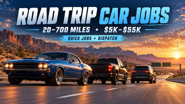 Road Trip Car Jobs | 20–700 Miles | $5K–$55K Pay v1.0