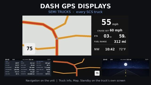Semi Trucks Dash GPS Displays v1.02