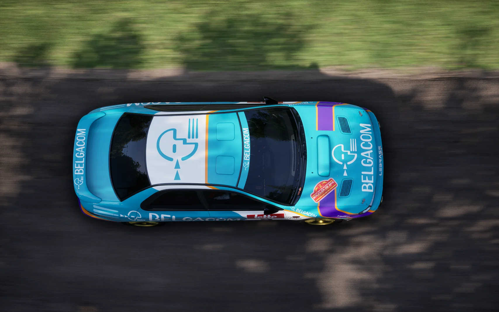 Subaru Impreza adaptation Livery Belgacom Gregoire De Mevius2